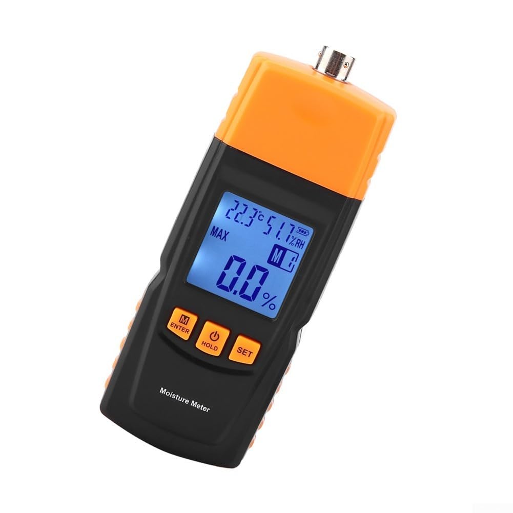 Medidor de humedad digital de metal ABS resistente portátil
