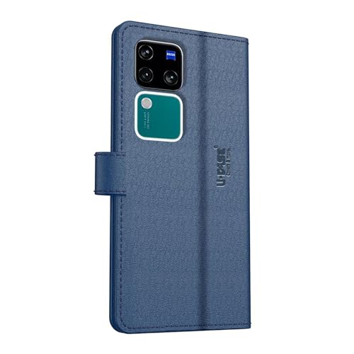 Image of U-Case Compatible with Vivo V30 Pro 5G / Vivo V30 5G Flip Cover| Leather Finish | Inside Pockets & Inbuilt Stand | Shockproof Wallet Style Magnetic Closure Back Cover Case