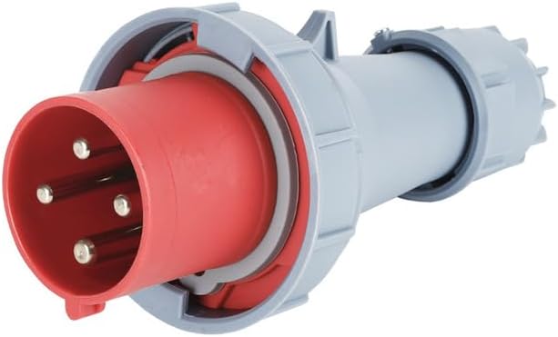 1Set IEC60309 IP67 Waterproof Industrial Connector Plug Socket 5Pin 63A 380V-415V 3P+E+N 6H Waterproof Connector Power Connecting Industrial Surface Mounted Socket Set for Aviation and Industry