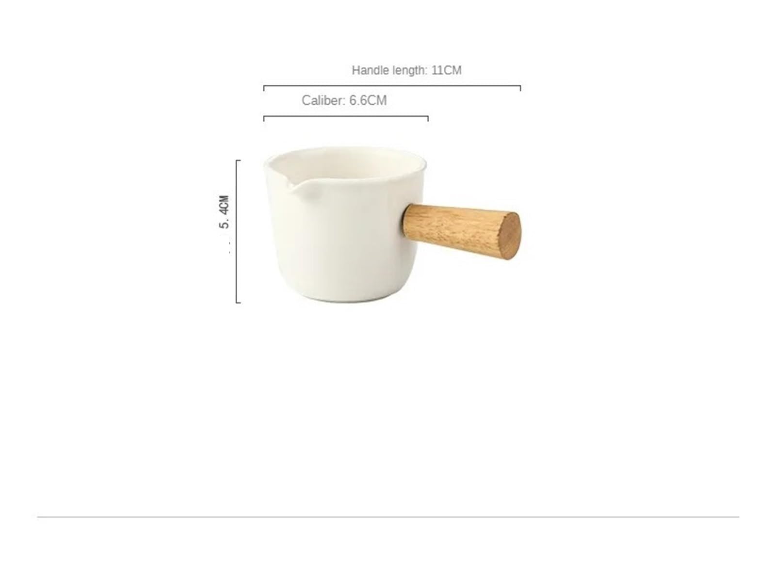 Jarra de leche cerámica, taza medidora café expreso for el hogar, tazas sencillas, mango madera, 2 uds Para Espumar