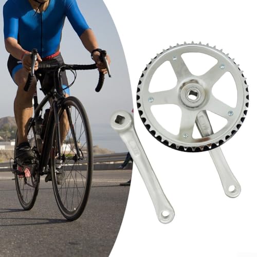Plateau de vélo pliable 44T robuste avec pédalier 170mm de haute précision