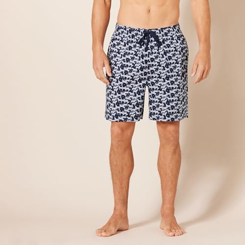 Image of Amazon Essentials Men's Lounge Sleepwear Pajama Bottom Shorts, Cotton Stretch Poplin