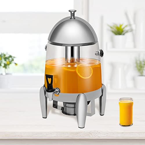 Hot Beverage Dispenser, 3.2-GALLONS/12L Coffee Carafe Stainless Steel Coffee Chafer Urn Electric/Lamp Heating 2 Heating Options, Hot Water Kettle Hot Water Pot Hot Water Dispenser for Coffee and Juice