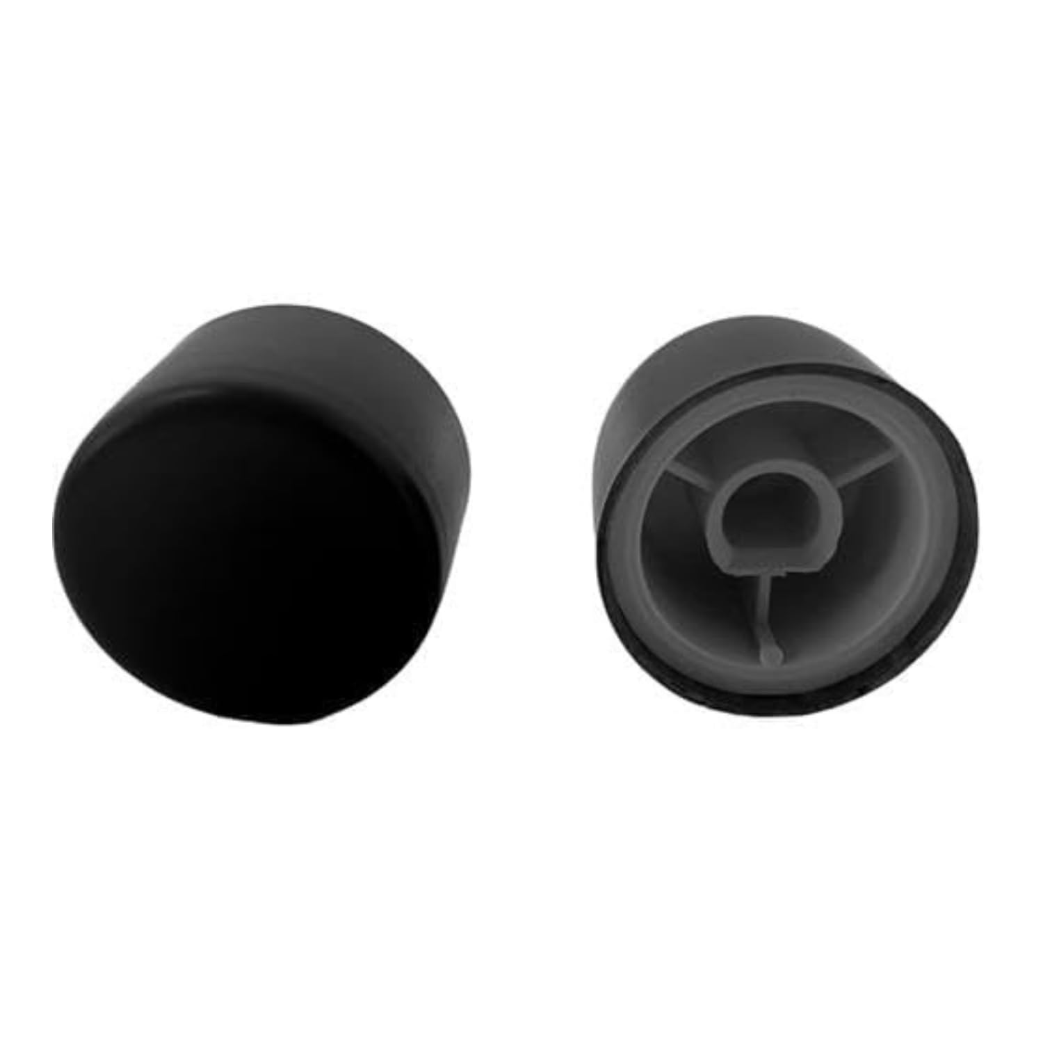 Replacement Dimmer Switch Knob - Spare Universal Knob for D-shaped spindles (2, Matt Black)