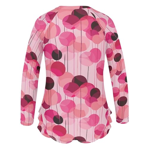 1 Piecing Long Sleeve Swimsuit Girls Art Balloon Magenta Peach Surfing Swimsuits Bathing Suits for Kids3