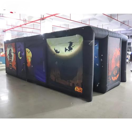 Interactive Inflatable Halloween Labyrinth Maze Inflatable Maze Game for Outdoor 20x13ft with Blower