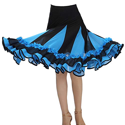 Guiran Mujer Flores Faldas Plisada De Baile De Salon Latino Tango Vestidos...