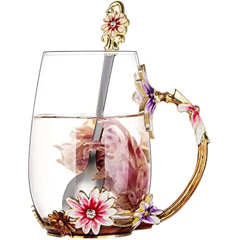 SHEEYEE Enamel Daisy Tea Cup Set Cover