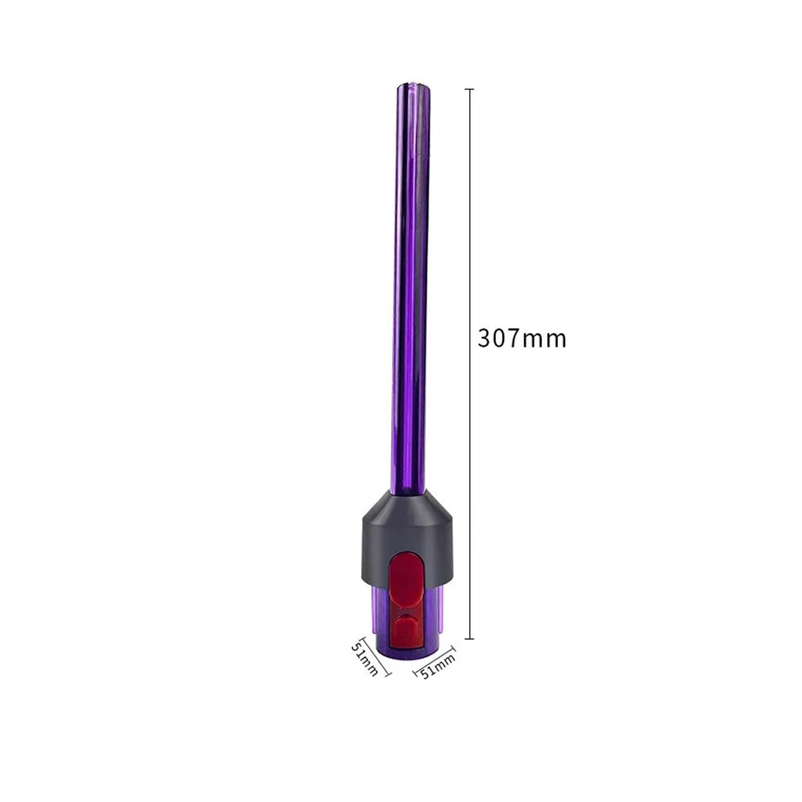 Iluminación de aspiradora plana con abertura de succión LED, ranura estrecha, cabezal de succión de boca plana larga, compatible con Dyson V7/V8/V10/V11/V15 (base añade adaptador de EE. UU.)