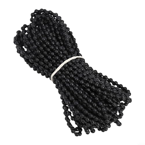 Catena per tende a rullo da 10 m, con 10 paia di connettori, cavo in plastica crimpato per tende da finestra, tende verticali, tende a pacchetto, installazione, nero (catena da 10 m)