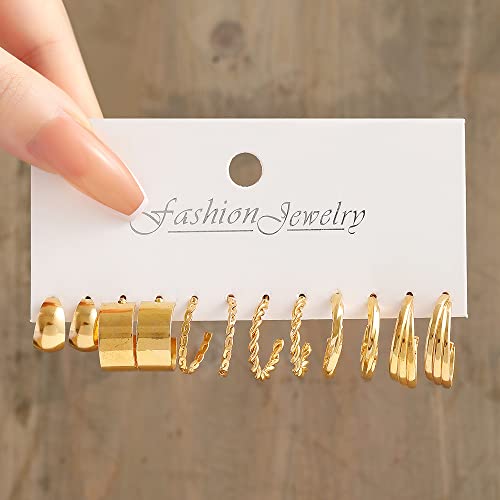 Image of Shining Diva Fashion Stylish Hoop Stud Earrings for Women and Girls