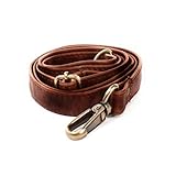 braun r4 reparatur  LECONI Trageriemen Leder Schulterriemen schmaler Schultergurt für Taschen Umhängegurt längenverstellbar 2,5x150cm braun LEC-R4