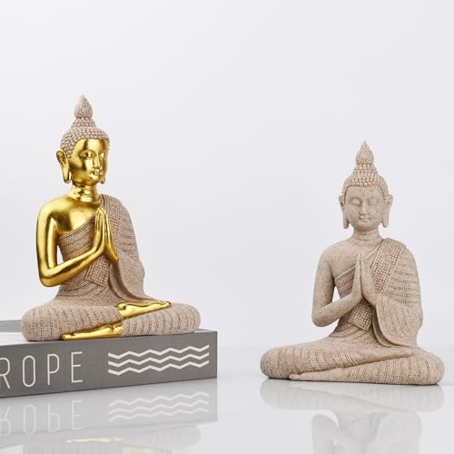 Estatua de Buda pintada a mano de 20.5 cm miniatura 7