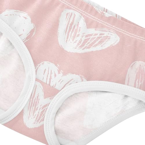 Cartoon Toddlers Underwear Floral 2t Cotton Cute Panties Girl Hearts Pink Valentine Day Undies Kids Briefs4