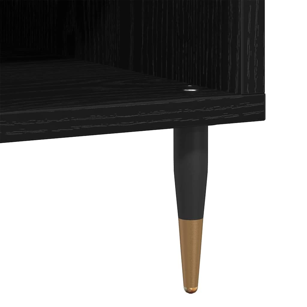 vidaXL Szafka na płyty winylowe Czarny Dąb 85 x 38 x 48 cm | Masa miejsca na przechowywanie sprzętu i utrzymanie wszystkiego w porządku,