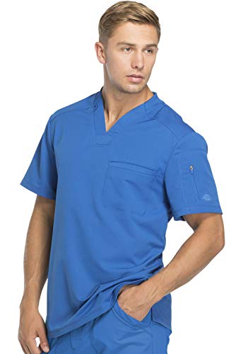 Image of Dickies Dynamix Scrubs for Men Athletic-Inspired V-Neck Chest Pocket Scrub Top with Four-Way Stretch & Moisture Wicking DK610