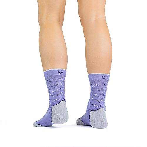 FoxRiver Womens Hike Mountain Crew Lightweight Crew Sock, LG, Purple