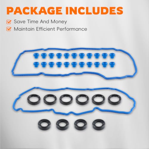Image of GoaMotors Valve Cover Gasket Set VS50814R Replaces VS50814R VS50722 BR3Z6C535A Compatible with Ford F-150 3.3L 3.5L V6 DOHC 2011-2020 Fit for Lincoln MKS MKT MKX MKZ 3.5L 3.7L V6