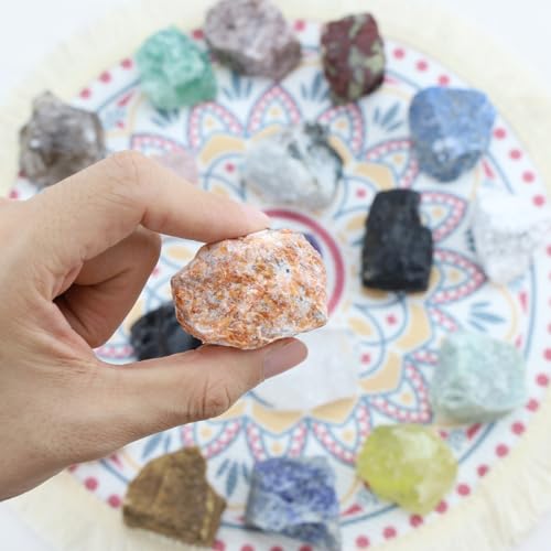 Image of 2 Pcs Sunstone 1.8-2.2 inch Large Raw Natural Crystals Healing Stones Rough Crystal Rock for Polishing Cabbing DIY Wrapping Decoration Wicca & Reiki Wire Sunstone Rocks Gfits