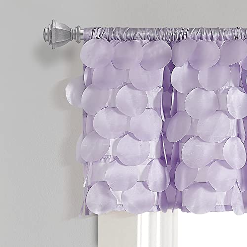 Lush Decor Gigi Window Curtain Valance, 14" L x 70" W, Lilac, W 14" x L 70" (1 Panels) - Image 2
