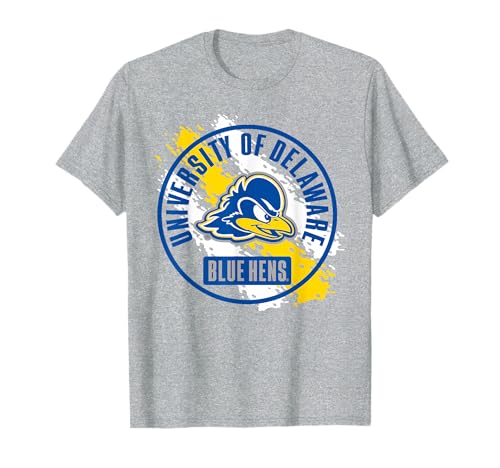 Delaware Fightin' Blue Hens Retro Paint Gray T-Shirt