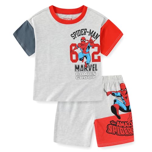 Image of Marvel Spider-Man Boys Short Sleeve T-Shirt and Shorts Set for Big Kids
