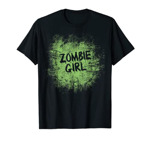 Zombie Girl Cool Lazy Halloween Costume Zombies Family Girls T-Shirt