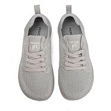 penicfine Women's/Men's Wide Barefoot Shoes,Minimalist Style Casual Shoes,Zero Drop Outdoor Walking Shoes Grey-37