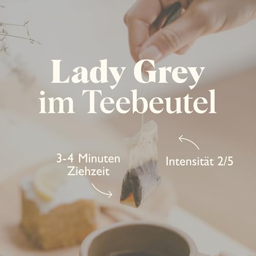 Twinings Lady Grey - Schwarzer Tee im Teebeutel als reichhaltige Mischung chinesischer Schwarztee Teesorten mit Orangen- und Zitronenschale, vollendet mit Bergamotte-Aroma, 50 g