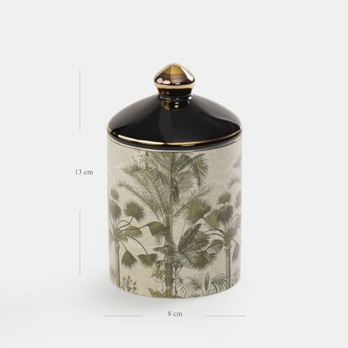 Image of Pure Home + Living Black Neroli Jasmine Palmier Candle Jar for Gift & Decoration|Wax Candles for Gifting | Non-Toxic Long-Lasting Aroma Candles | Fragrance Candles for Home (Pack of 1)