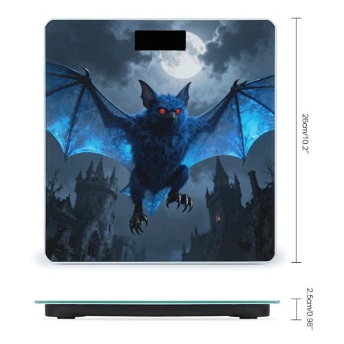 Báscula de baño digital con diseño Halloween azul miniatura 2