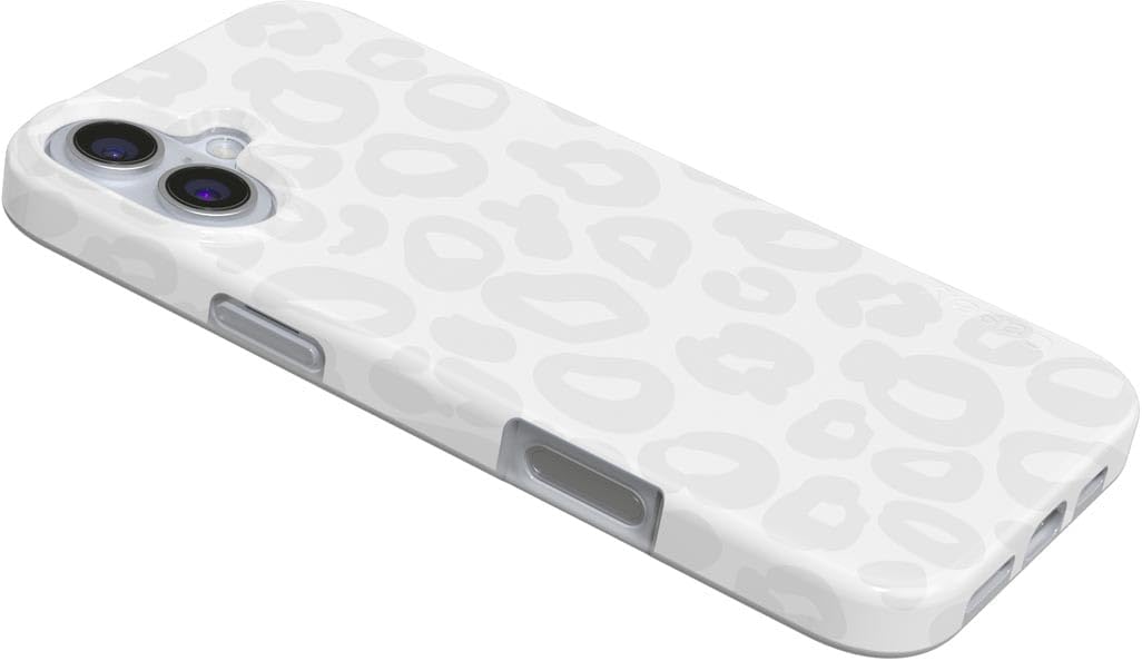 Casely iPhone 16 Case | Into The Wild | White Snow Leopard | Compatible with MagSafe | Classic Ultra Slim Design