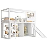 Matériaux de haute qualité : fabriqué en MDF, bois de pin et contreplaqué, le lit superposé est durable et stable, offrant une base solide pour un sommeil réparateur.