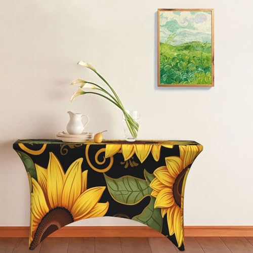 Nappe de table rectangulaire imperméable élasthanne housse table stretch 1,2m buffet - 7