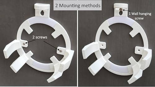 Image of makerV Wall Mount Bracket Holder for TP Link Deco BE25 Mesh WiFi Router, Space Saving Design, Cable Routing, LED Status: Pack of 1