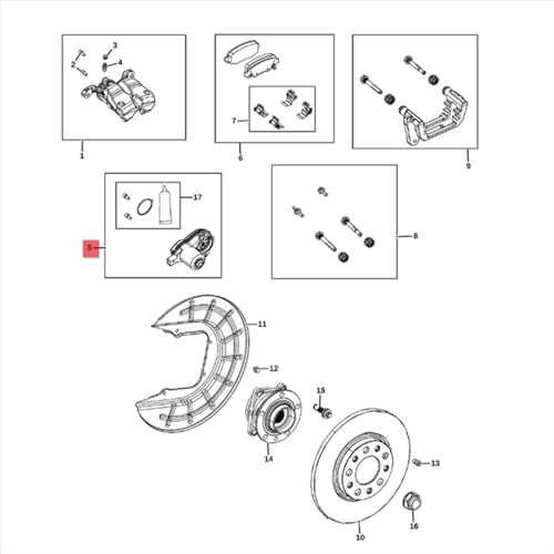 Actuador de freno de estacionamiento soluciona error de freno de mano Jeep Cherokee Compass OEM 5