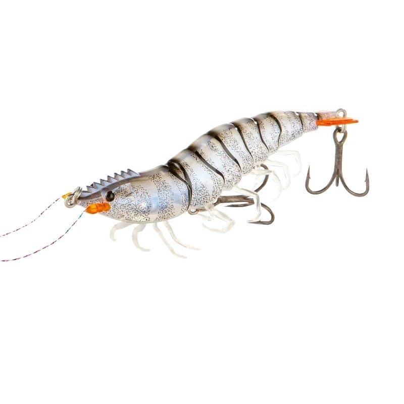 Leurre de calmar lumineux idéal pour la pêche nocturne avec appâts de crevettes en silicone