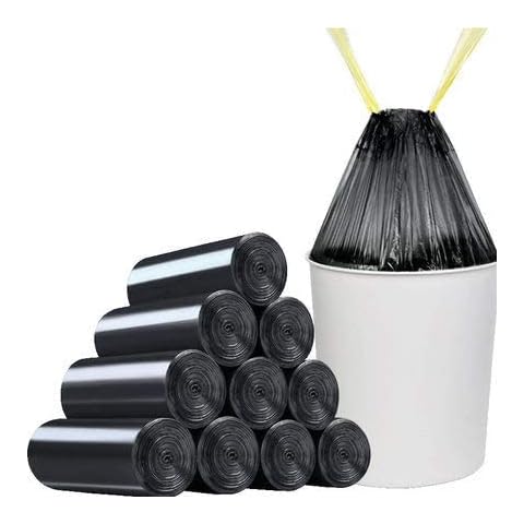 Starke Müllsäcke 60L MIT ZUGBAND EXTRA BREIT- Schwarz 68x73 cm Cover