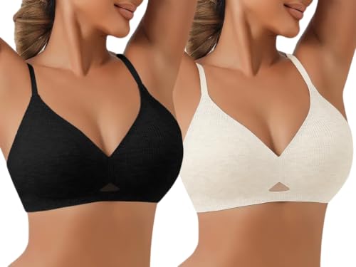 Image of Celary Woman's Bra|| Lightly Padded Wirefree Bra|| with Removable Pad ||Smooth and Soft Cotton Blend Seamless Design||Ultra Lightweight