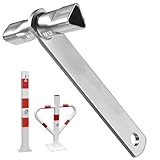 WAIZHIUA Pollerschlüssel, Dreikantschlüssel für Absperrpfosten, Doppelgröße M12/M10-Schraubenschlüssel, 3 Kant Schlüssel, Feuerwehrschlüssel Geeignet für Absperrpfosten und Leitplanken