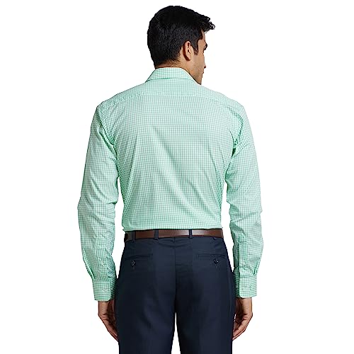 Image of Park Avenue Men Cotton Checkered Slim Fit Shirt