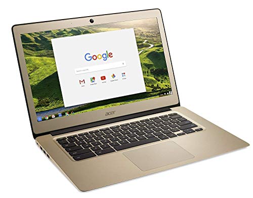 Image of acer Chromebook 14, Aluminum, 14-inch Full HD, Intel Celeron N3160, 4GB LPDDR3, 32GB, Chrome, Gold, CB3-431-C0AK