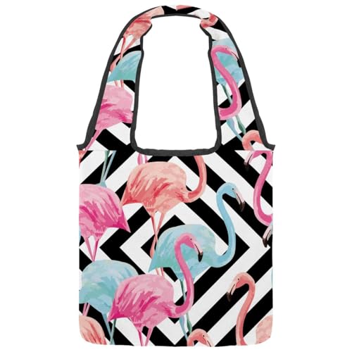 lcndlsoe Bolsa de lona para mujer, diseño de rayas de piel de cebra, para el trabajo, compras, gimnasio, Multicolor 9, 14.1x14.9in/36x38cm