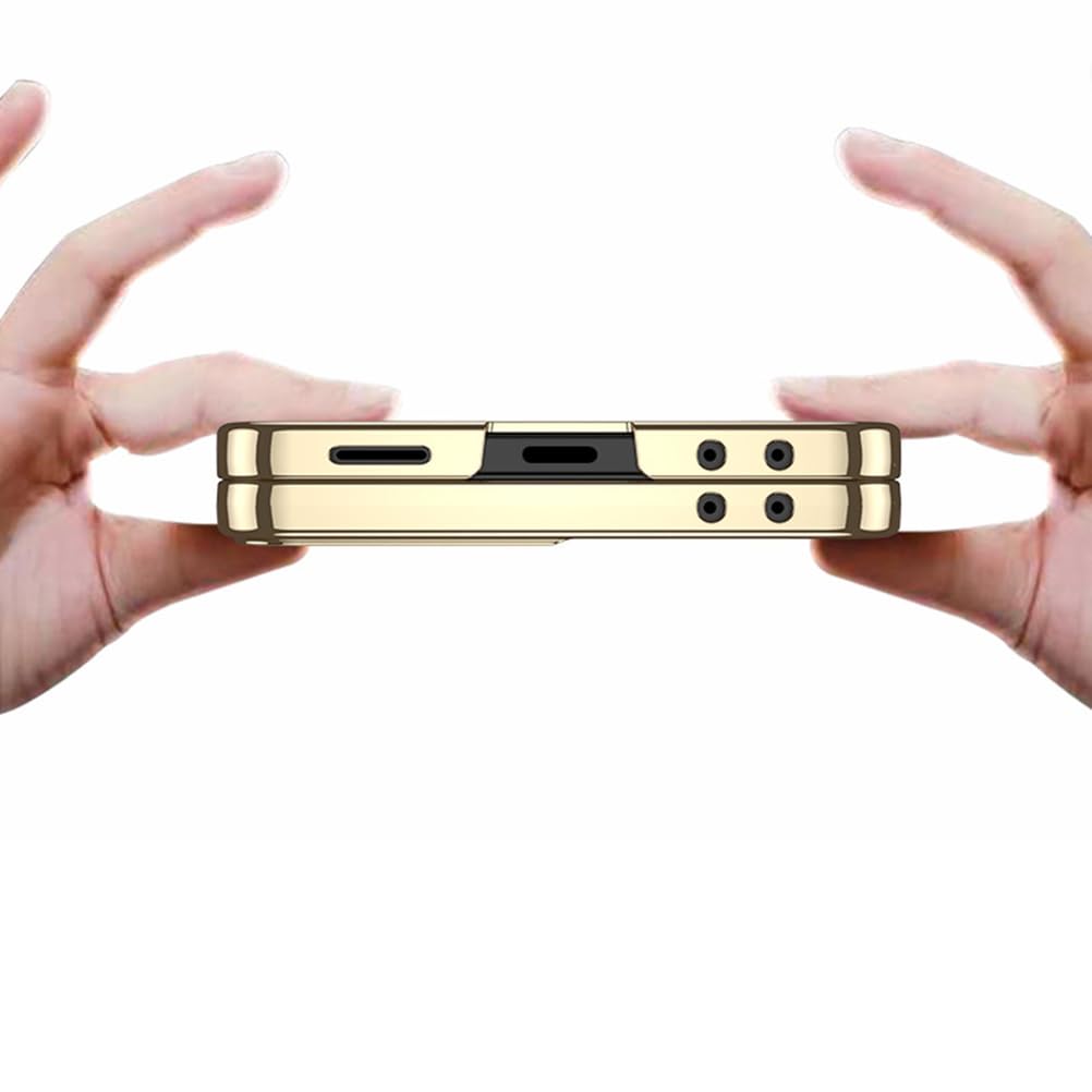 Étui pour Samsung Galaxy Z Flip 7, Mince Electroplated Cadre Housse Transparente Coque Antichoc,Noir,Flip 7