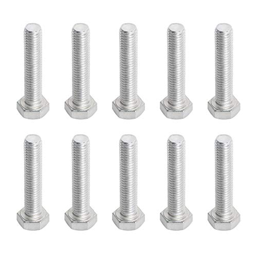Image of M8 x 35mm Hex Head Bolts Screws Grade 5.8 Stainless Steel, Fasteners Fully Machine Threaded SUS304 10 Pcs
