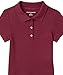 Amazon Essentials Girls' Short Sleeve Uniform Interlock Polo Shirt, Pack of 5, Burgundy, XX-Large