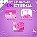Caboodles On-The-Go Girl Makeup Box, Purple Sparkle, Hard Plastic Makeup Organizer Box, Built-In Mirror, Secure Latch for Safe Travel, Spacious Storage for Large Items