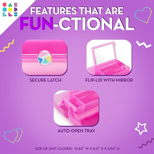 Caboodles On-the-Go Girl Purple Sparkle Jellies Vintage Case, 1 Pound