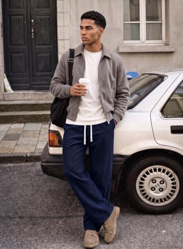 Image of JMIERR Mens Corduroy Pants Wide Leg Baggy Sweatpants