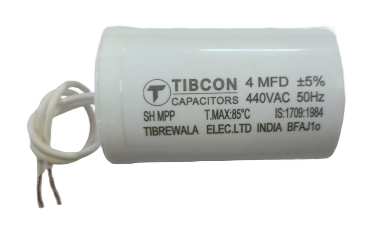 Crescent 4 MFD 440V Tibcon Capacitor for Ceiling Fan & Cooler Motor PP CAN Pack of 1-image-19